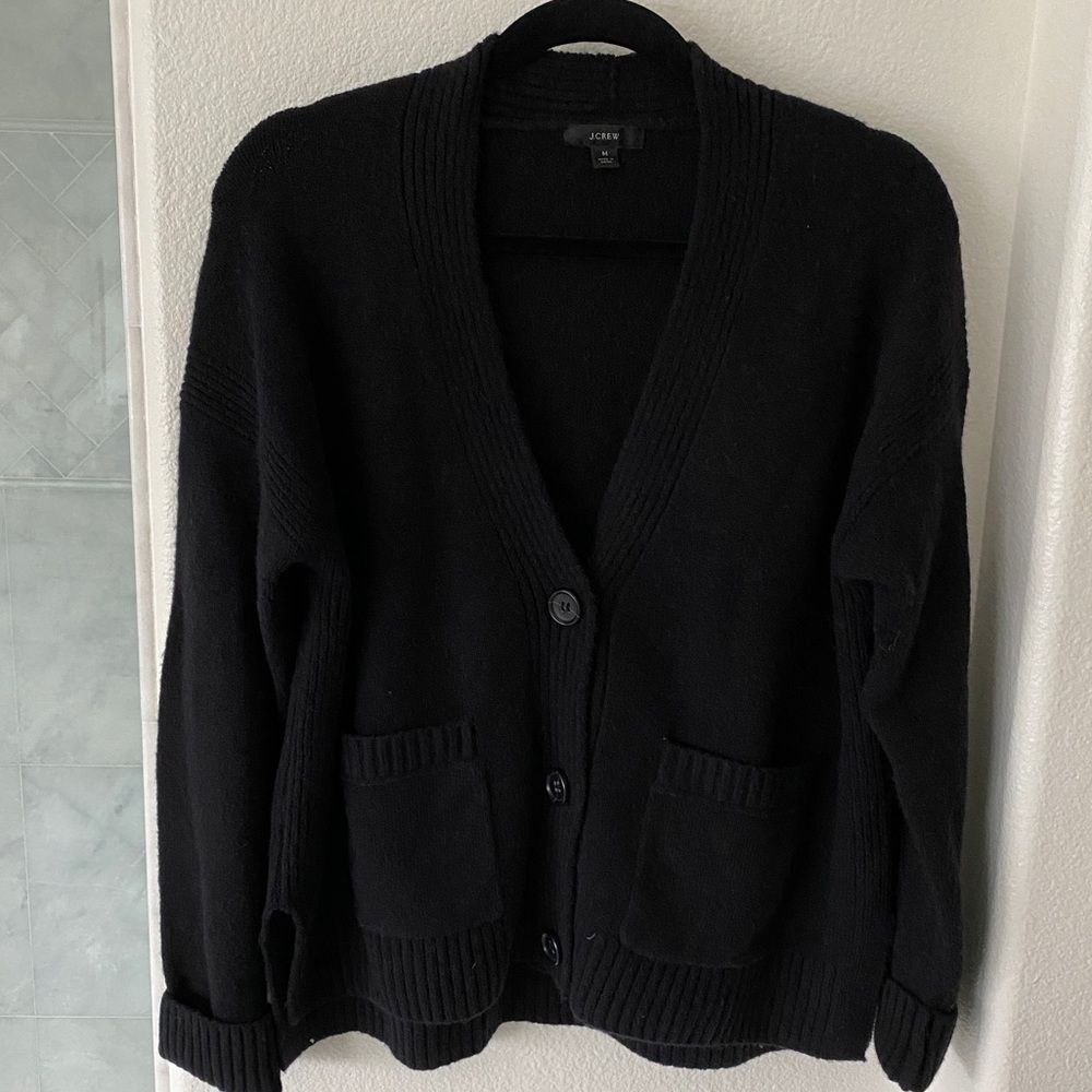 EUC J.Crew Cropped Cardigan in Supersoft Yarn Sz M.